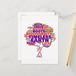 Carte Postale Cloud de balise de l'arbre de vie inspirationnel