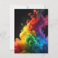 Cloud vibrant arc-en-ciel de fumée d'encre noir ar