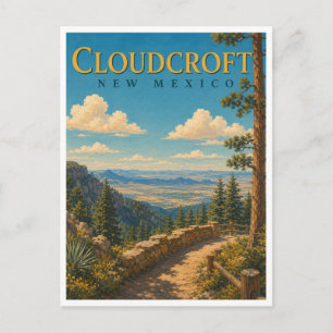 Carte Postale Cloudcroft Nouveau-Mexique Forêt de Montagne GeoSa