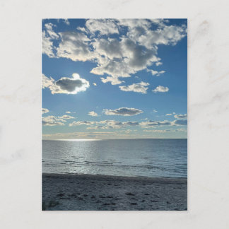 Carte Postale Clouds Cloudy Blue Sky Empty Beach 