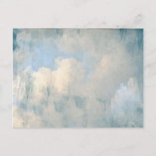 Carte Postale Clouds fluffy bleu Peinture Arrière - plan