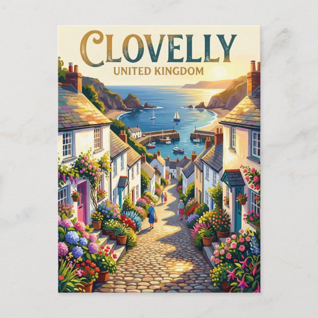 Carte Postale Clovelly Royaume-Uni (Devant)
