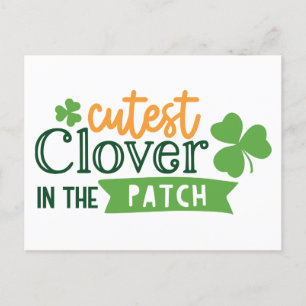 Carte Postale Clover de coupe dans la fermeture de patch St. Pat