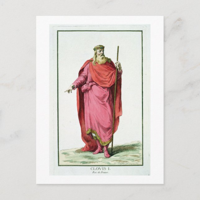 Carte Postale Clovis I (481-511) Roi des Francs Saliens de (Devant)