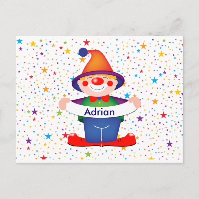 Carte Postale clown (Devant)