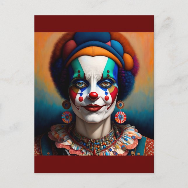 Carte Postale clown (Devant)