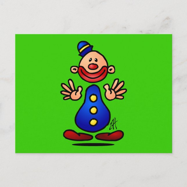Carte Postale Clown de cirque (Devant)