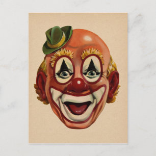 Carte Postale Clown Déplaisant vintage