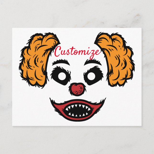 Carte Postale Clown effrayant Thunder_Cove (Devant)