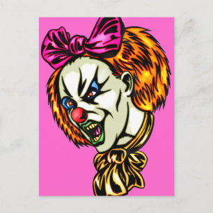 Carte Postale Clown féminin vicieux