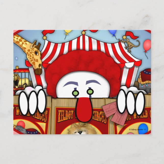 Carte postale Clown Kilroy (Devant)
