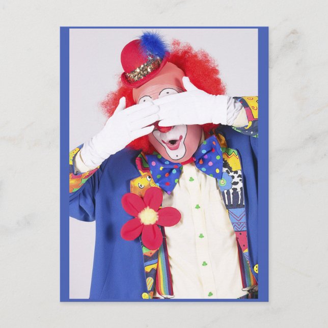 Carte Postale Clown Peekaboo (Devant)