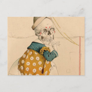 Carte Postale Clown squelettique
