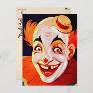 Carte postale Clown vintage Carnival