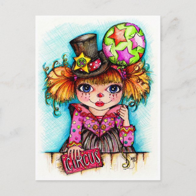Carte Postale Clowning Around...Under the Big Top Circus (Devant)