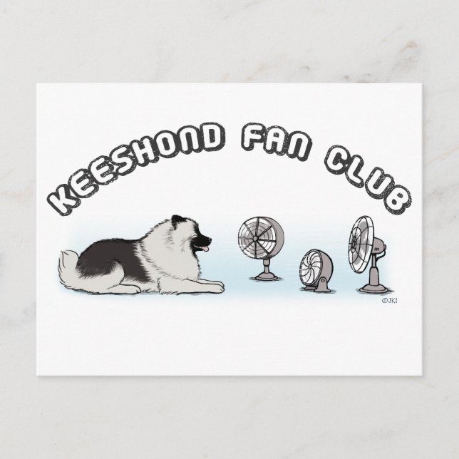Carte Postale Club de fans Keeshond (Devant)