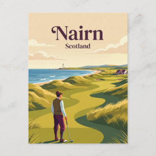 Carte Postale Club de golf de Nairn, Écosse