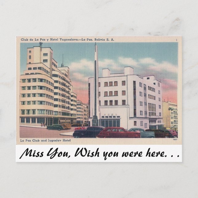 Carte Postale Club de la Paz (Devant)