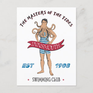 Carte Postale Club de natation Innsmouth Lovecraft Cthulhu