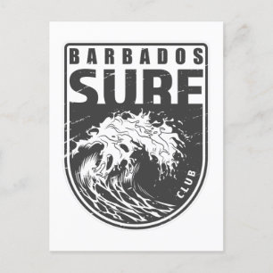 Carte Postale Club de Surfs de la Barbade Emblem