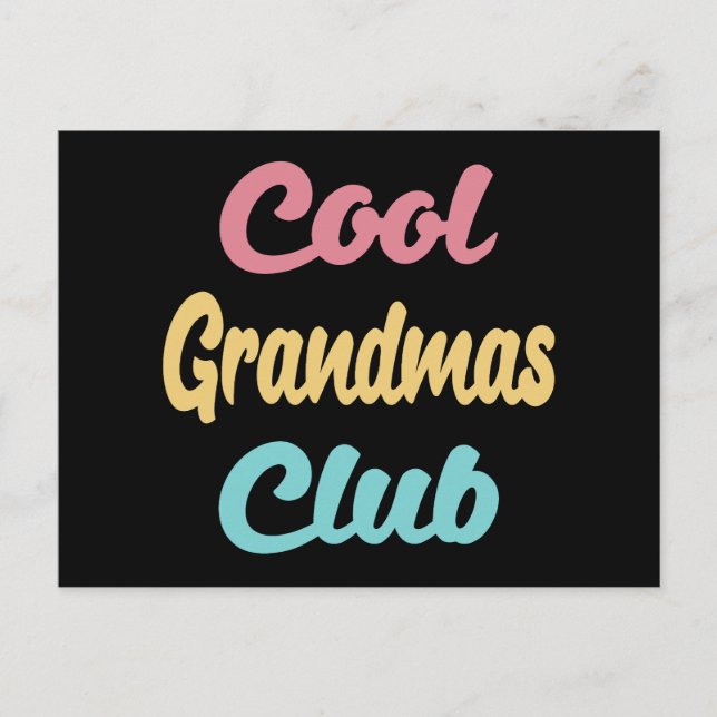 Carte Postale Club des grands-mères cool II (Devant)