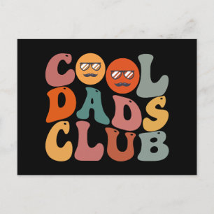 Carte Postale Club des papas cool Papa Fête des Pères Rétro Groo