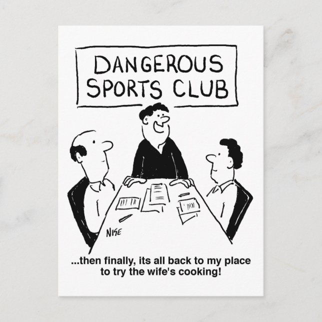 Carte Postale Club sportif dangereux (Devant)