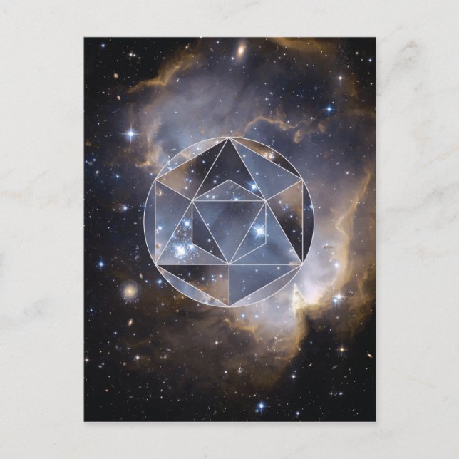 Carte Postale Cluster d'étoiles géométrique (Devant)