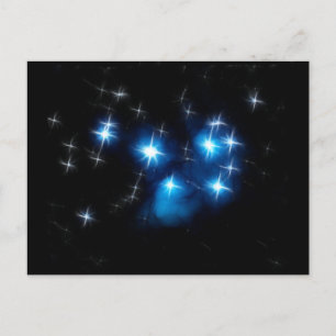 Carte Postale Cluster Pleiades Blue Star
