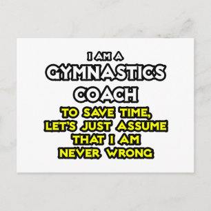 Carte Postale Coach de gymnastique ... Supposons Que Je N'Ai Jam