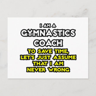 Carte Postale Coach de gymnastique ... Supposons Que Je N'Ai Jam