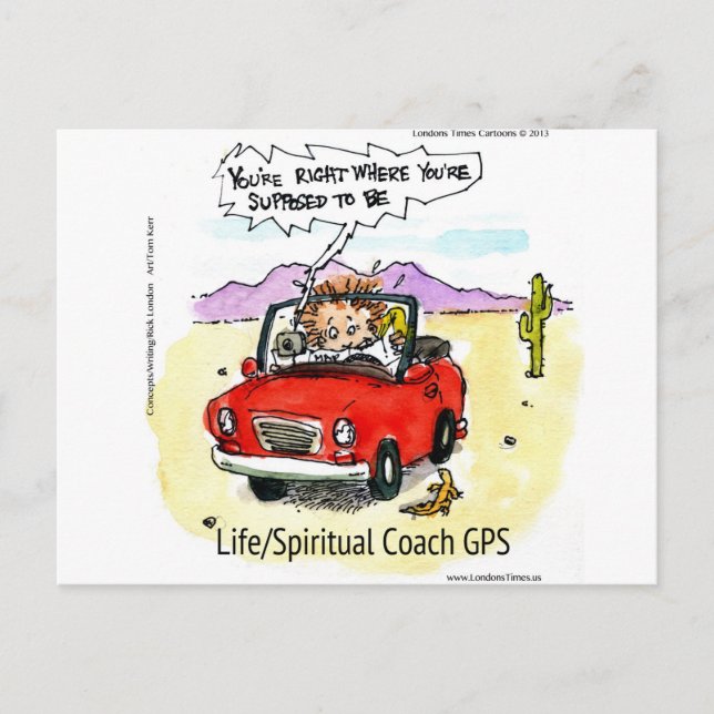 Carte Postale Coach de vie GPS (Devant)
