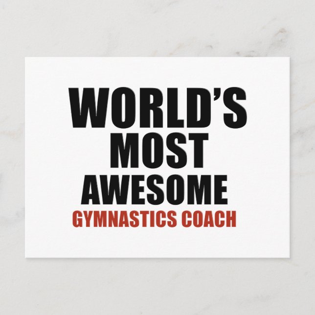 Carte Postale COACH GYMNASTICS le plus génial (Devant)