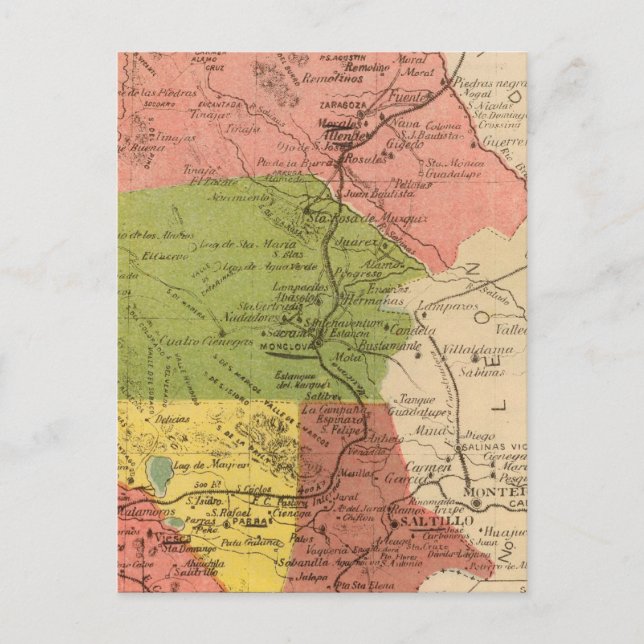 Carte Postale Coahuila, Mexique (Devant)