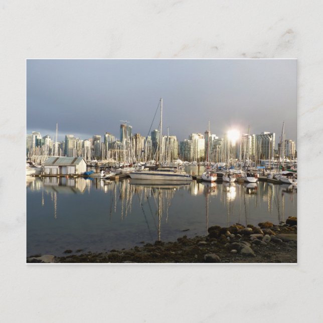 Carte Postale Coal Harbour, BC at sunset. (Devant)