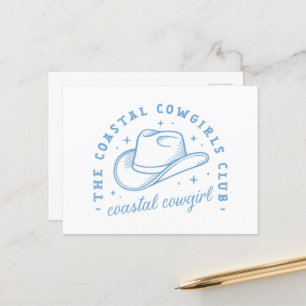 Carte Postale Coastal cowgirl casquette côte ouest bleu esthétiq