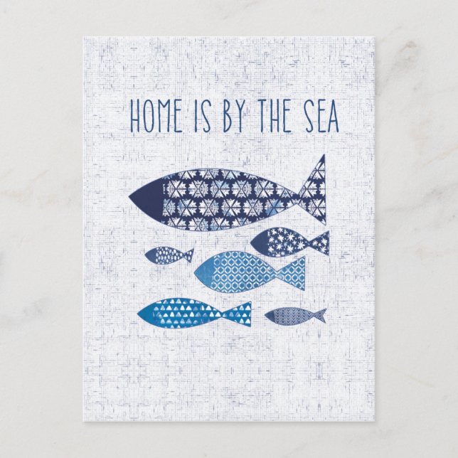 Carte Postale Coastal | Home is By the Sea (Devant)