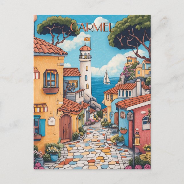 Carte Postale Coastal Village Charm Carmel Californie (Devant)