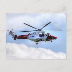 Carte Postale Coastguard Helicopter