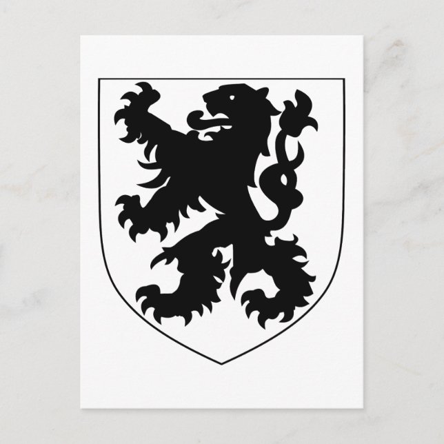 Carte Postale Coat of Arms of Flanders (Devant)
