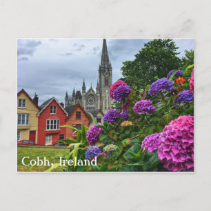Carte Postale Cobh Ireland, Hydrangeas, Postcard
