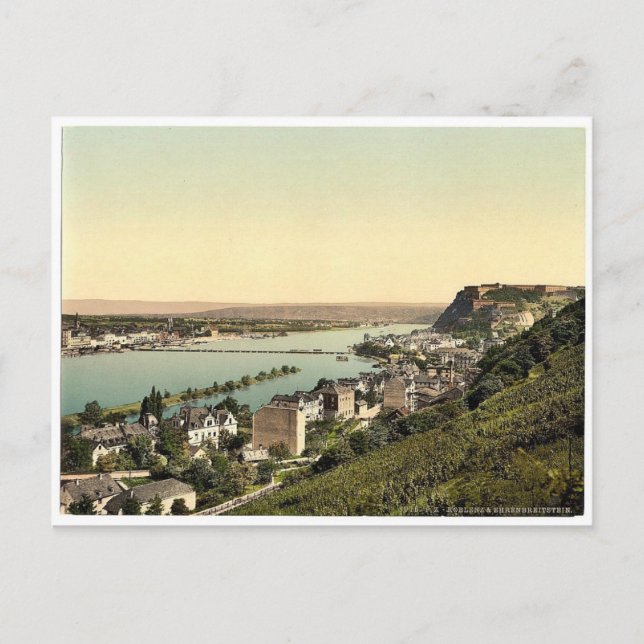Carte Postale Coblenz et Ehrenbreitstein, Rhin, Allemagne cl (Devant)