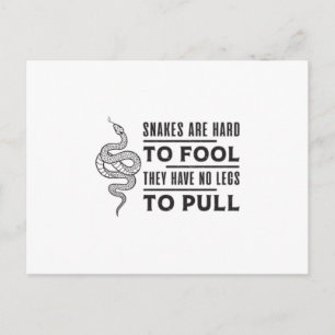 Carte Postale Cobra Snake Reptile Snakers Animal drôle Idée cade