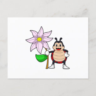 Carte Postale Coccinelle avec fleur.PNG