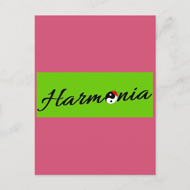 Carte Postale Coccinelle Harmonia zen (Devant)