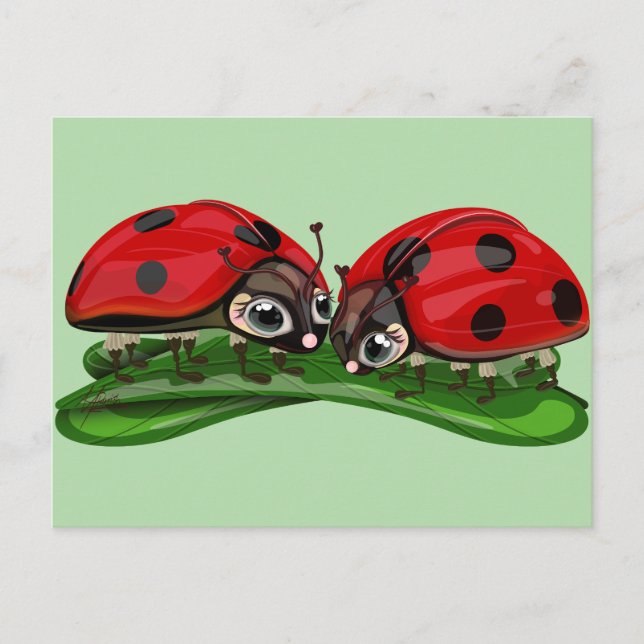 Carte Postale Coccinelles  (Devant)