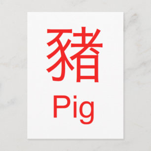 Carte Postale Cochon