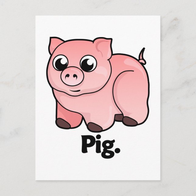 Carte Postale Cochon de porc. (Devant)