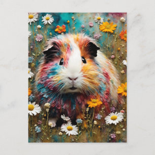 Carte Postale Cochon d'Inde dans la Prairie