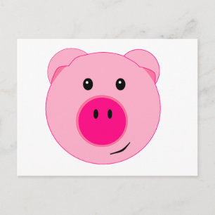 Carte Postale Cochon rose mignon